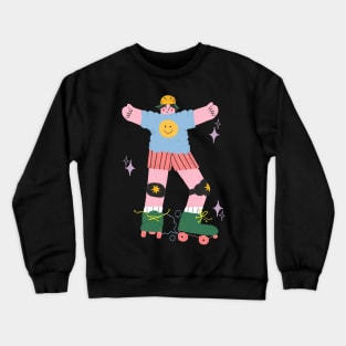 Roller Skate Girl Club Crewneck Sweatshirt